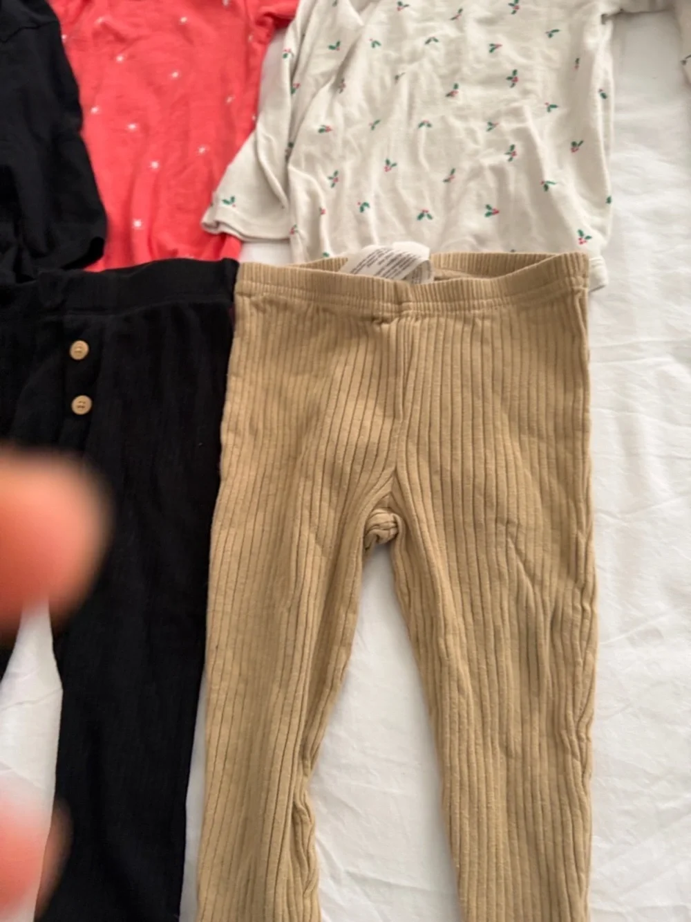 Baby Girls 6-Piece Outfit Set - Black, Coral, Cream & Orange